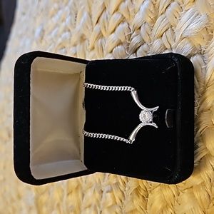 Vintage necklace with  crystal stone